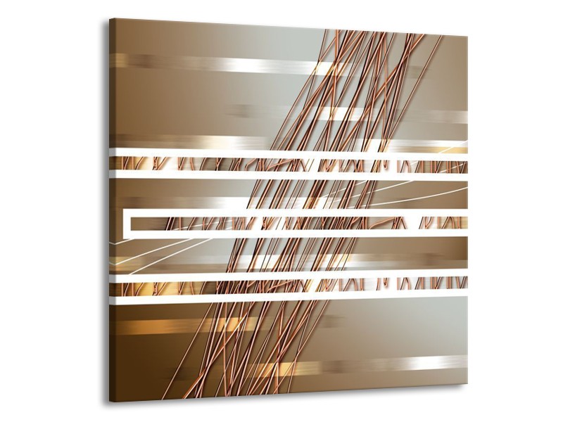 Glas schilderij Modern | Goud, Bruin | 50x50cm 1Luik