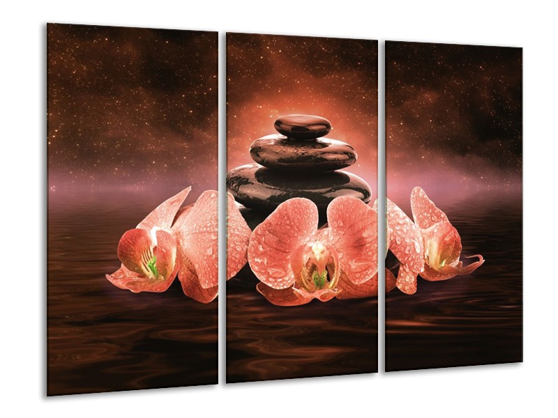 Glas schilderij Spa | Bruin | 120x80cm 3Luik