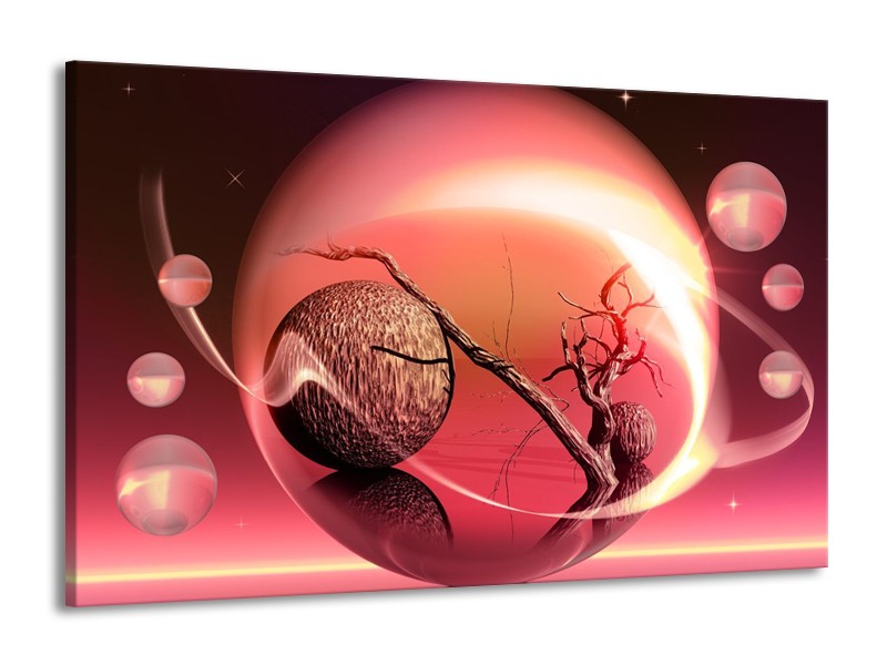 Glas schilderij Cirkel | Rood, Bruin | 140x90cm 1Luik