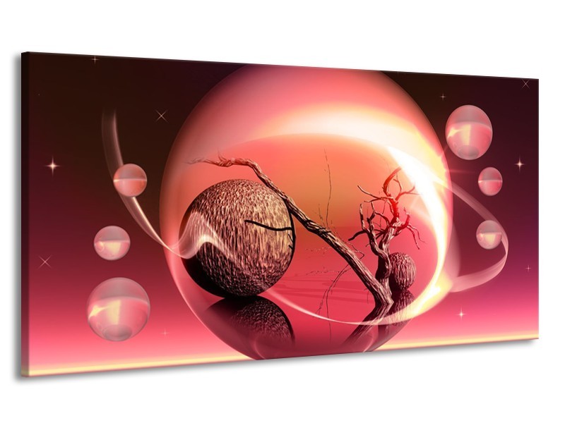 Canvas schilderij Cirkel | Rood, Bruin | 170x90cm 1Luik