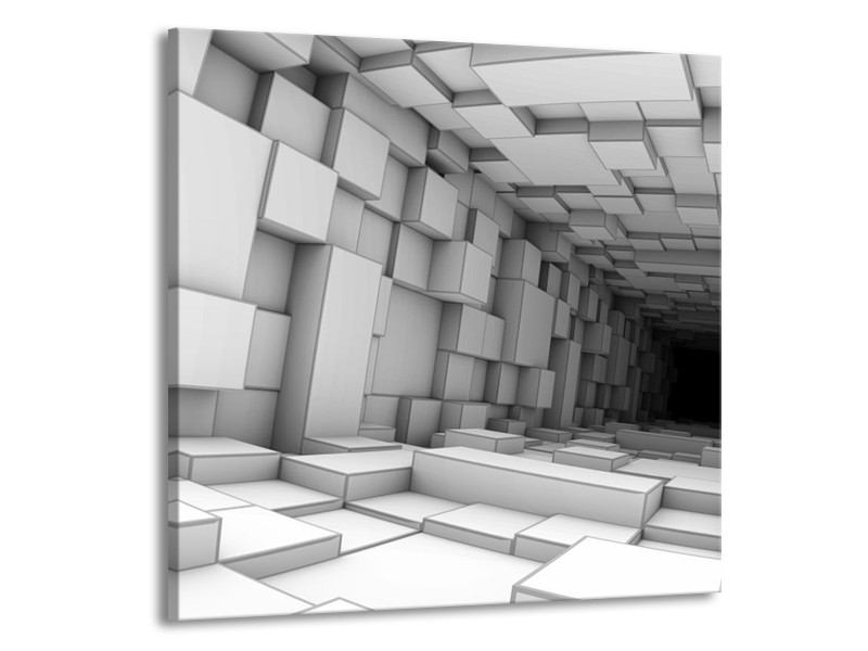 Canvas schilderij Art | Grijs, Zwart | 50x50cm 1Luik