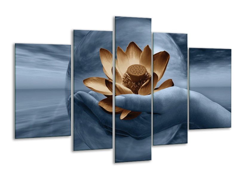 Dressoir Integreren plug Bloemen Abstract - Canvas schilderijen - SCHILDERIJEN - 5 Luik