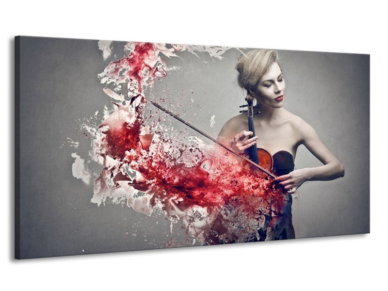 Canvas schilderij Muziek | Rood, Grijs | 170x90cm 1Luik