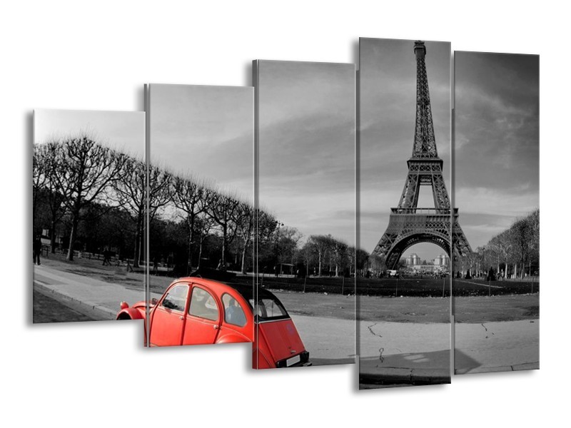 Canvas schilderij Parijs | Grijs, Rood | 150x100cm 5Luik