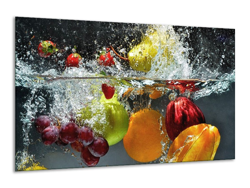 Canvas schilderij Fruit | Grijs, Oranje | 120x70cm 1Luik