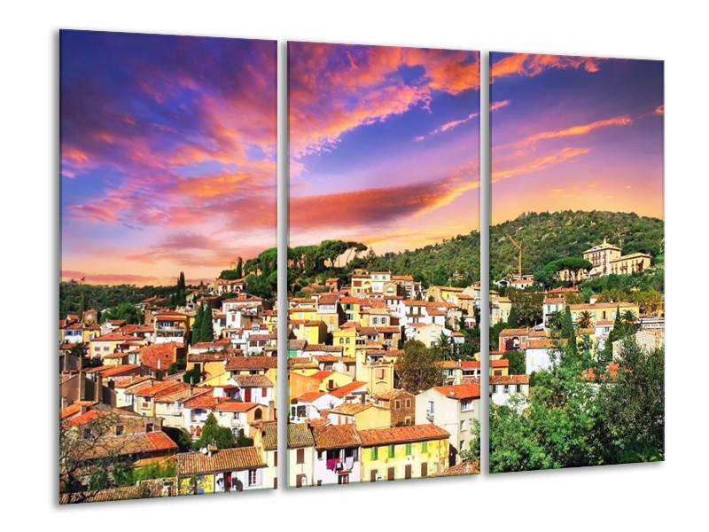 Canvas schilderij Natuur | Rood, Oranje, Groen | 120x80cm 3Luik