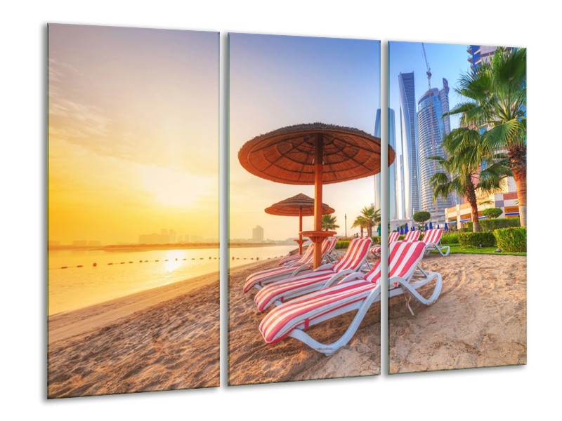 Canvas schilderij Stand | Geel, Rood, Bruin | 120x80cm 3Luik