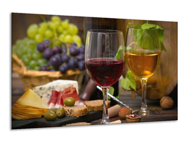 Canvas schilderij Wijn | Groen, Bruin | 120x70cm 1Luik