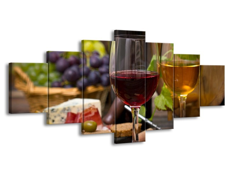 Glas schilderij Wijn | Groen, Bruin | 210x100cm 7Luik