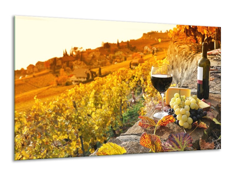 Canvas schilderij Frankrijk | Bruin, Oranje | 120x70cm 1Luik