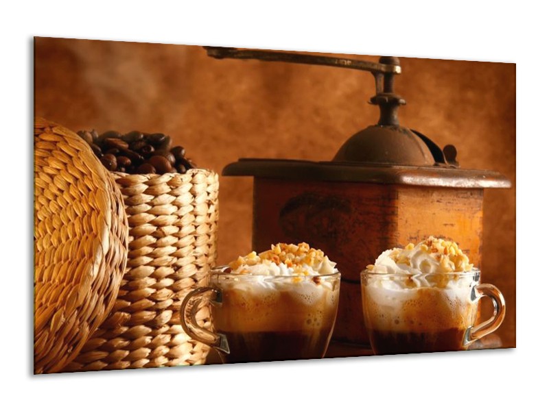Canvas schilderij Koffie | Bruin | 120x70cm 1Luik