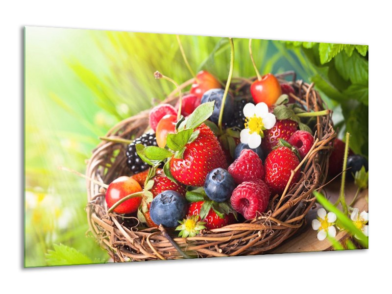 Canvas schilderij Fruit | Groen, Rood | 120x70cm 1Luik