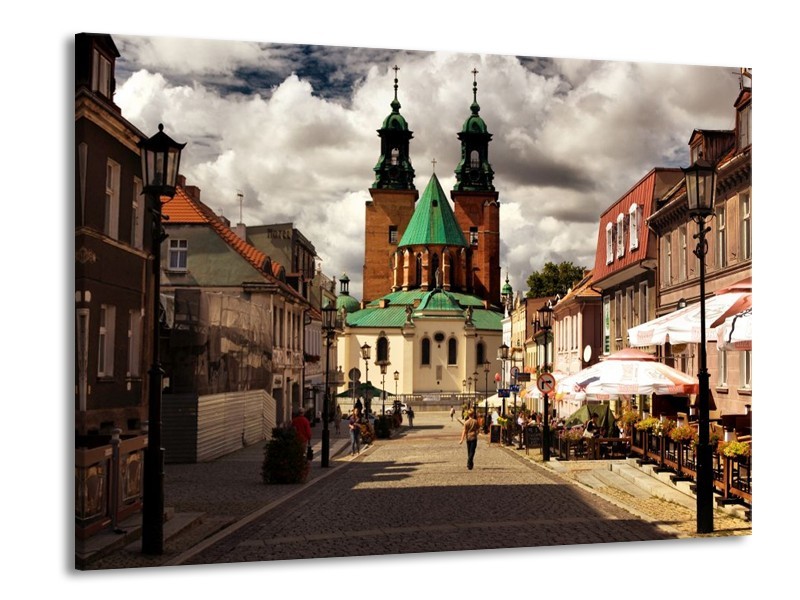 Glas schilderij Monument | Bruin, Grijs | 100x70cm 1Luik