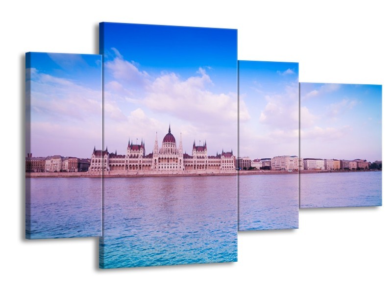 Glas schilderij Natuur | Blauw, Grijs | 120x75cm 4Luik