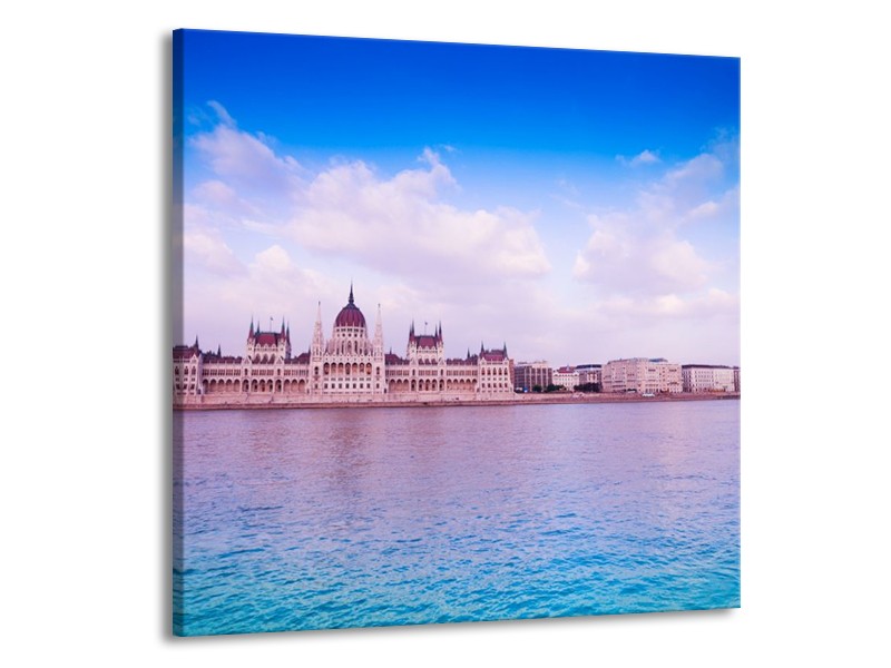 Glas schilderij Natuur | Blauw, Grijs | 50x50cm 1Luik