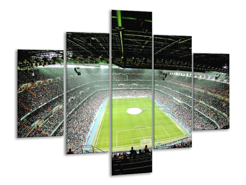 Glas schilderij Stadion | Groen | 100x70cm 5Luik
