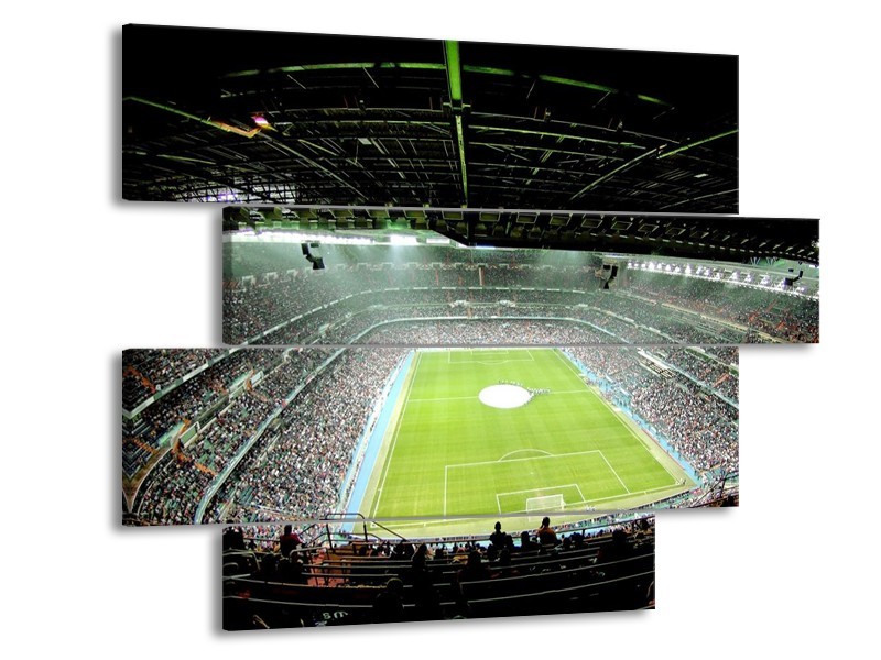 Glas schilderij Stadion | Groen | 115x85cm 4Luik