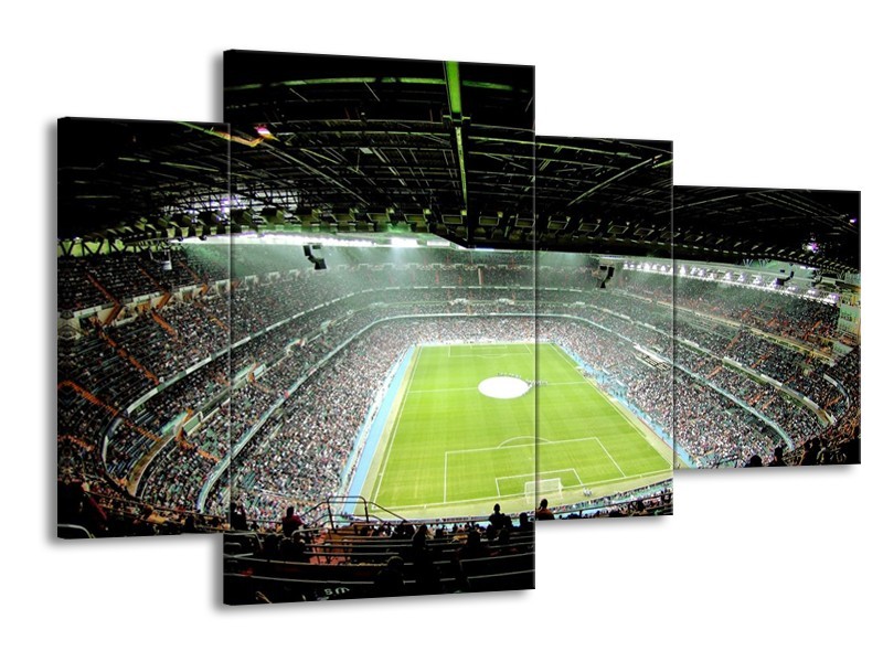 Glas schilderij Stadion | Groen | 120x75cm 4Luik