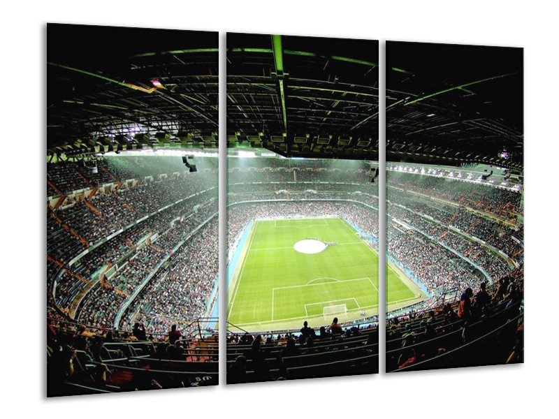 Glas schilderij Stadion | Groen | 120x80cm 3Luik