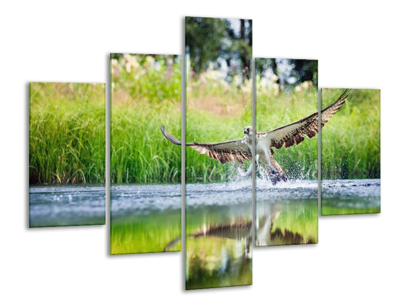 Glas schilderij Natuur | Groen, Grijs | 100x70cm 5Luik