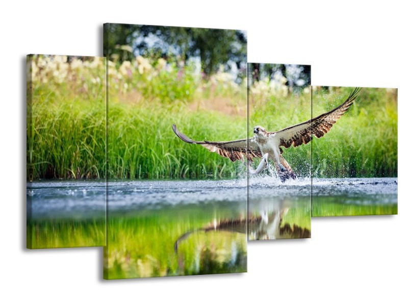 Glas schilderij Natuur | Groen, Grijs | 120x75cm 4Luik