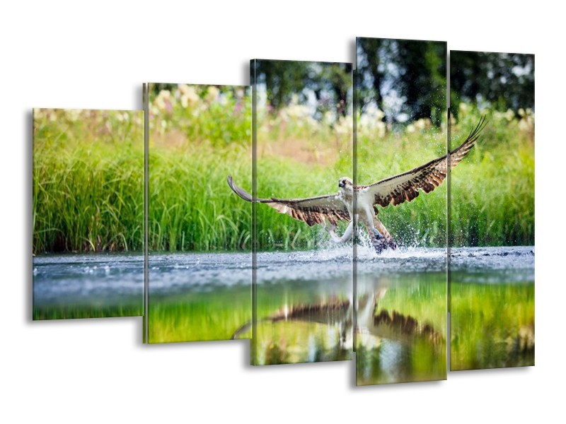 Glas schilderij Natuur | Groen, Grijs | 150x100cm 5Luik