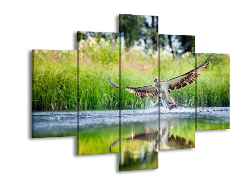 Glas schilderij Natuur | Groen, Grijs | 150x105cm 5Luik