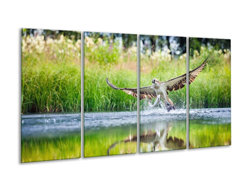 Glas schilderij Natuur | Groen, Grijs | 160x80cm 4Luik