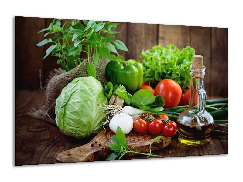 Canvas schilderij Groenten | Groen, Bruin | 120x70cm 1Luik