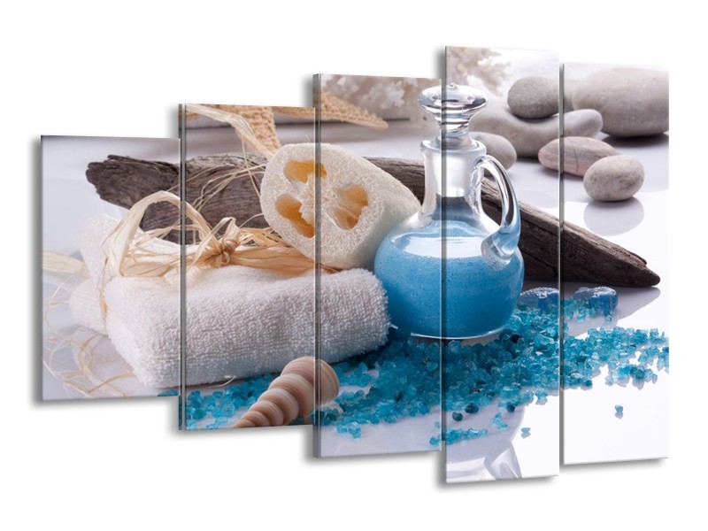 Glas schilderij Spa | Blauw, Wit | 150x100cm 5Luik