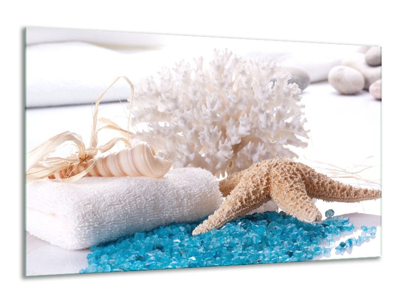 Canvas schilderij Spa | Blauw, Wit | 120x70cm 1Luik