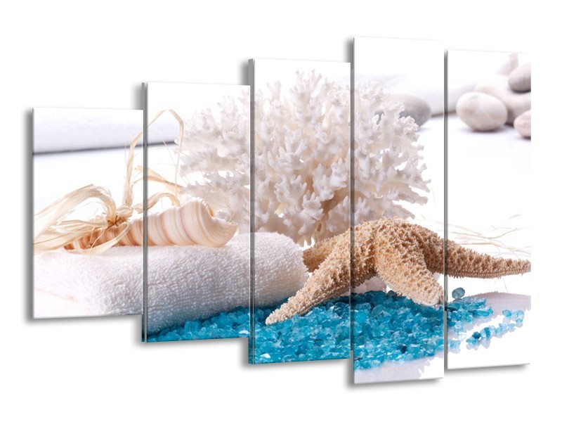 Glas schilderij Spa | Blauw, Wit | 150x100cm 5Luik