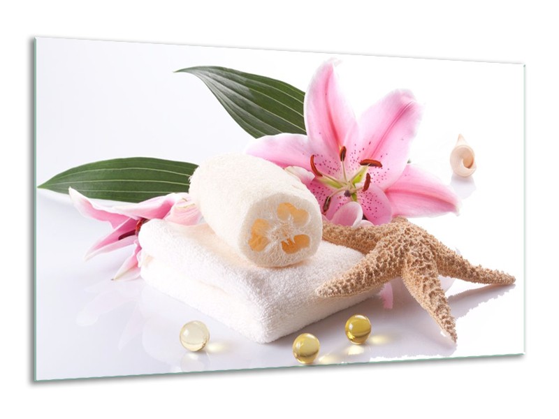 Canvas schilderij Spa | Roze, Wit | 120x70cm 1Luik