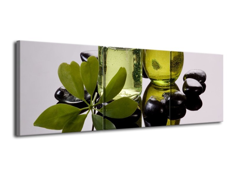 Glas schilderij Olijven | Groen, Grijs | 120x40cm 3Luik