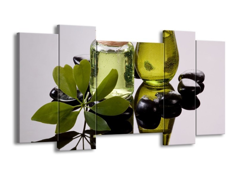 Canvas schilderij Olijven | Groen, Grijs | 120x65 5Luik