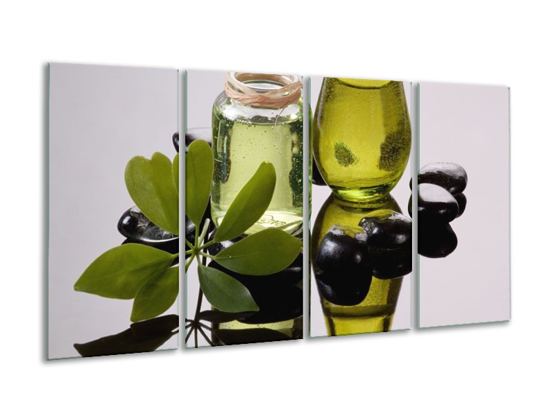 Canvas schilderij Olijven | Groen, Grijs | 160x80cm 4Luik