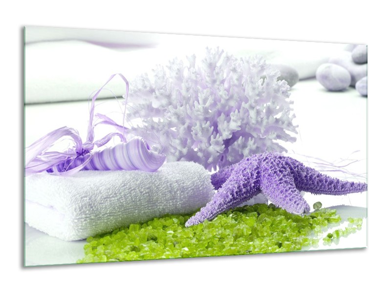 Canvas schilderij Spa | Paars, Groen, Wit | 120x70cm 1Luik