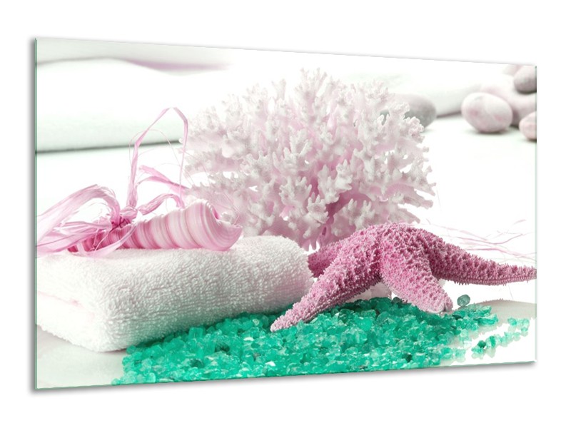 Canvas schilderij Spa | Roze, Groen | 120x70cm 1Luik