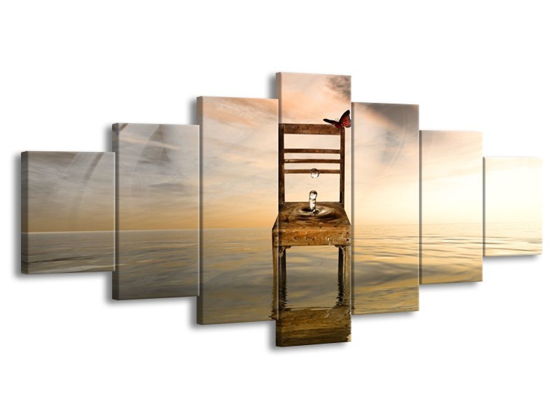 Glas schilderij Modern | Bruin, Grijs | 210x100cm 7Luik