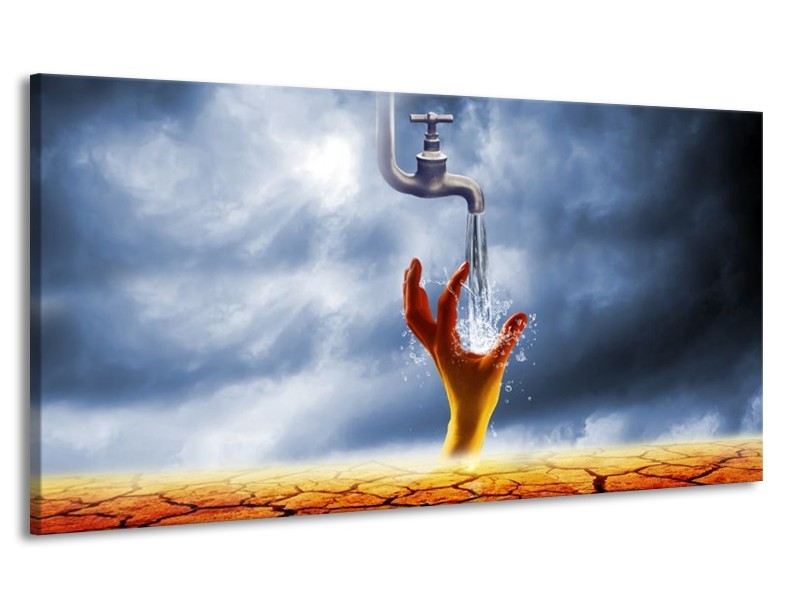 Canvas schilderij Modern | Oranje, Grijs | 170x90cm 1Luik