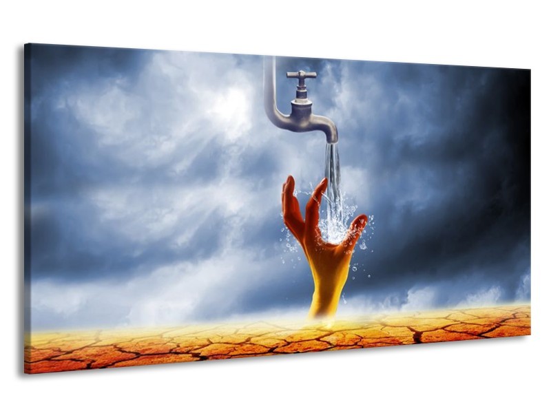 Canvas schilderij Modern | Oranje, Grijs | 190x100cm 1Luik