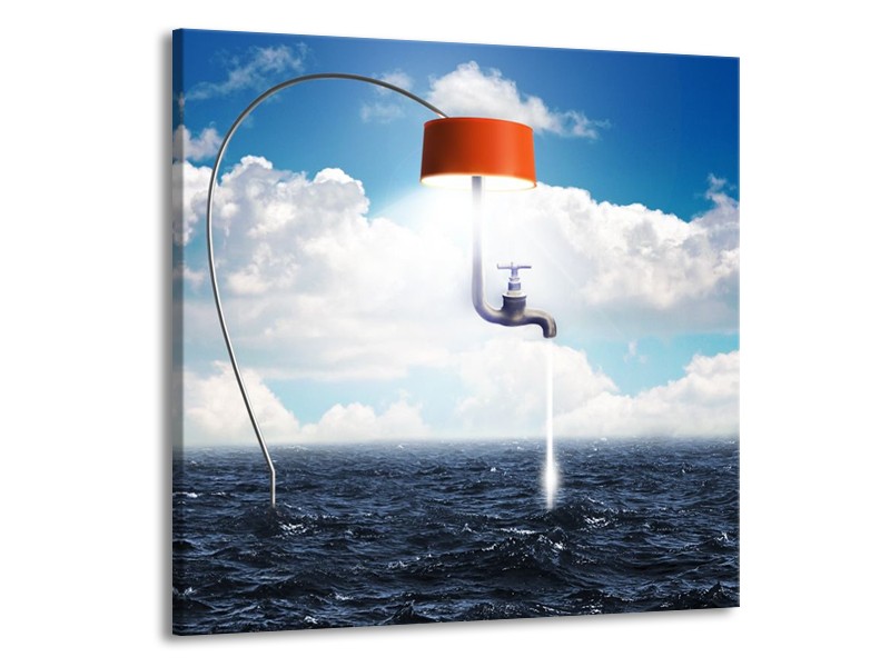 Canvas schilderij Modern | Rood, Grijs, Wit | 70x70cm 1Luik