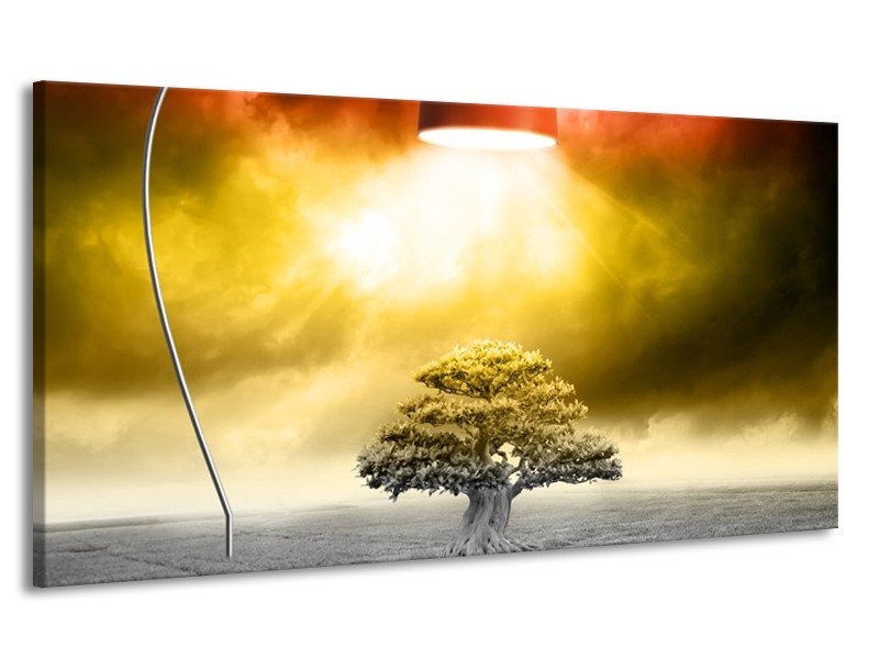 Canvas schilderij Modern | Geel, Groen, Rood | 170x90cm 1Luik