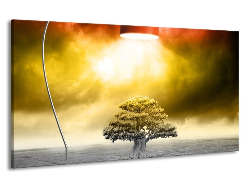 Canvas schilderij Modern | Geel, Groen, Rood | 190x100cm 1Luik