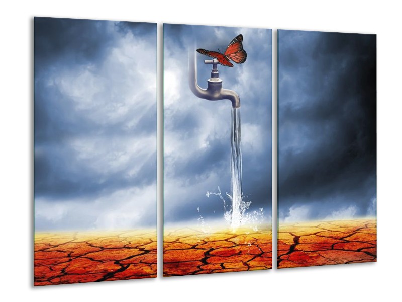 Canvas schilderij Modern | Bruin, Grijs | 120x80cm 3Luik