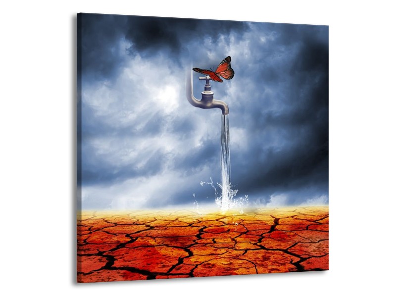 Canvas schilderij Modern | Bruin, Grijs | 70x70cm 1Luik