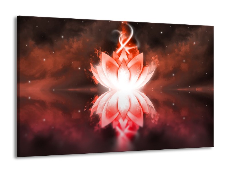 Glas schilderij Abstract | Rood, Wit | 140x90cm 1Luik