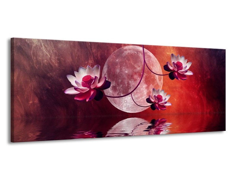 Glas schilderij Modern | Rood, Paars, Roze | 145x58cm 1Luik