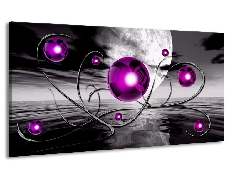 Canvas schilderij Modern | Paars, Grijs | 170x90cm 1Luik