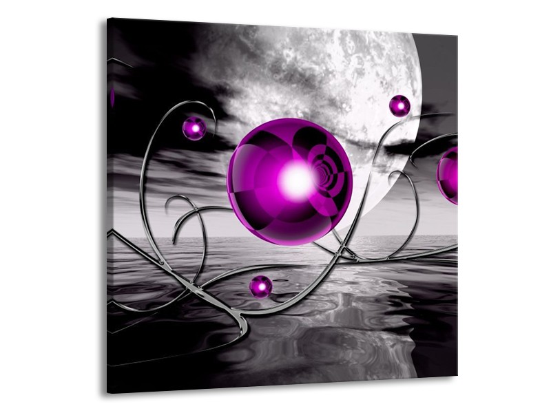 Canvas schilderij Modern | Paars, Grijs | 50x50cm 1Luik